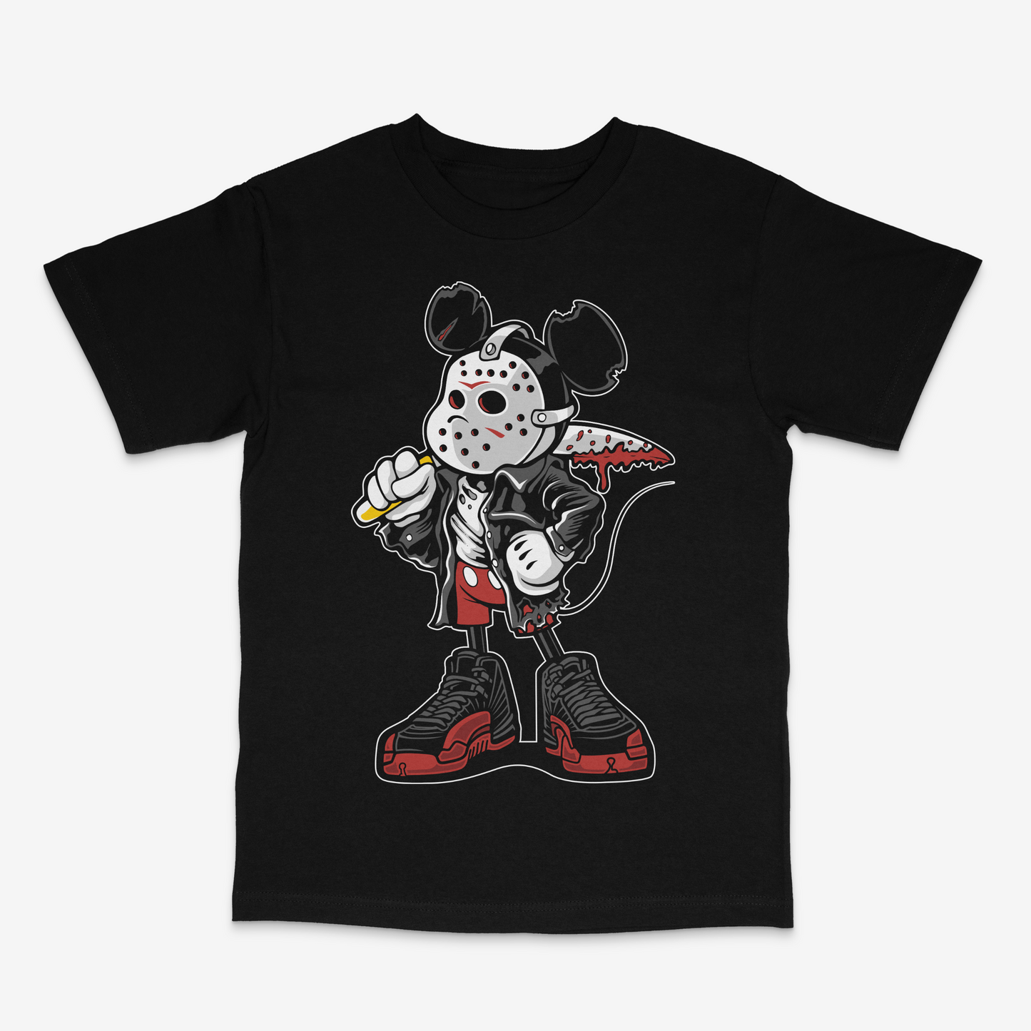 Flu Game Mickey Black Tee
