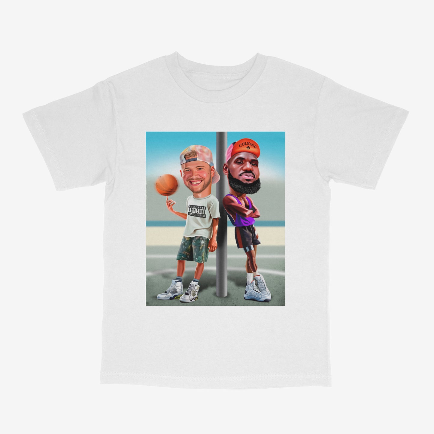 Luka and Lebron White Tee