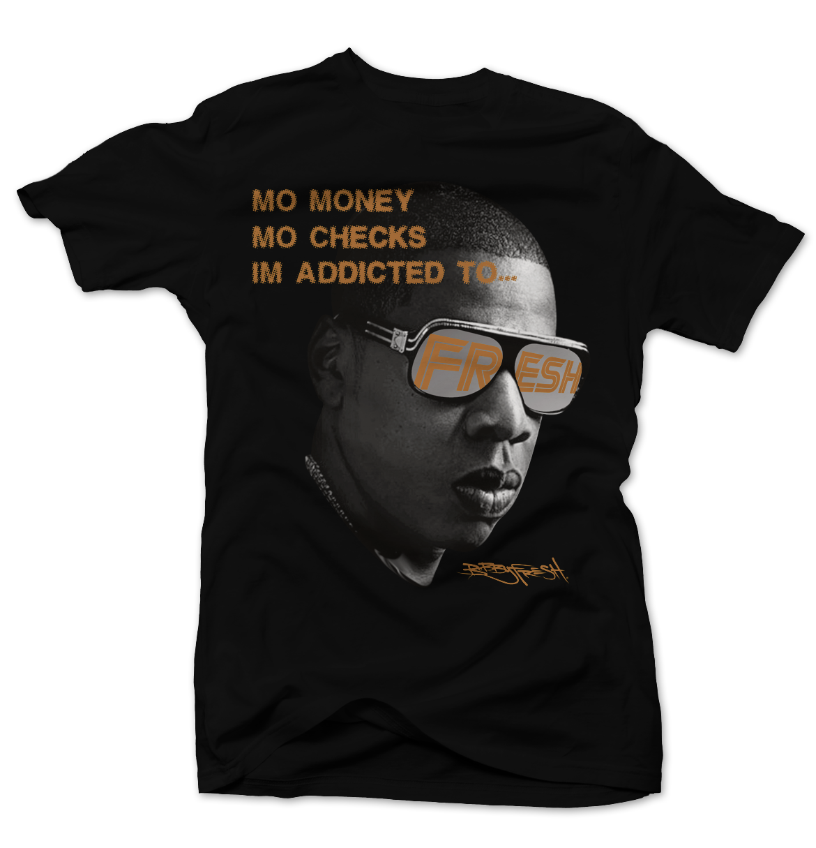 Mo Money More Checks Jay-Z Black/Copper Tee