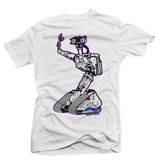Johnny 5 White Tee