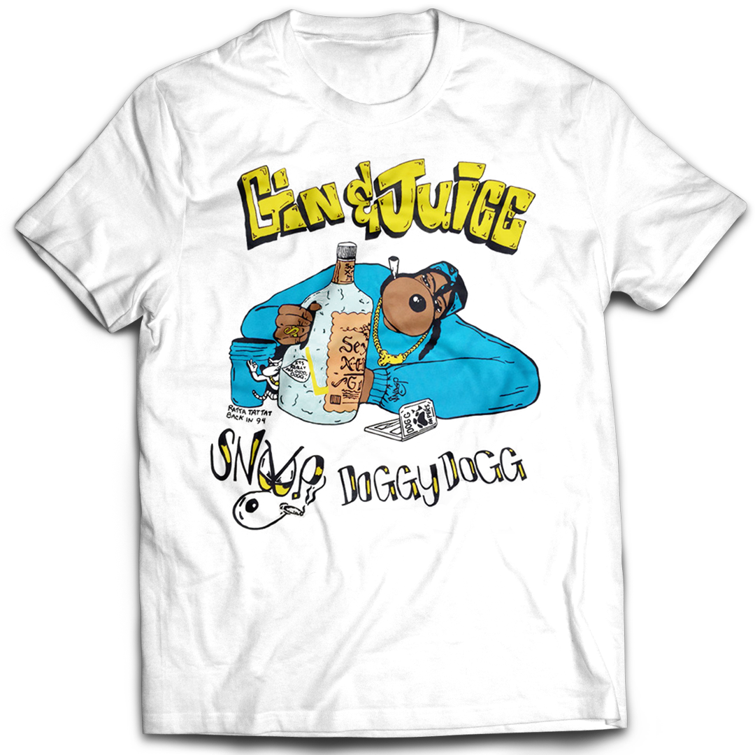Snoop Dogg Gin and Juice Vintage Mint White Tee