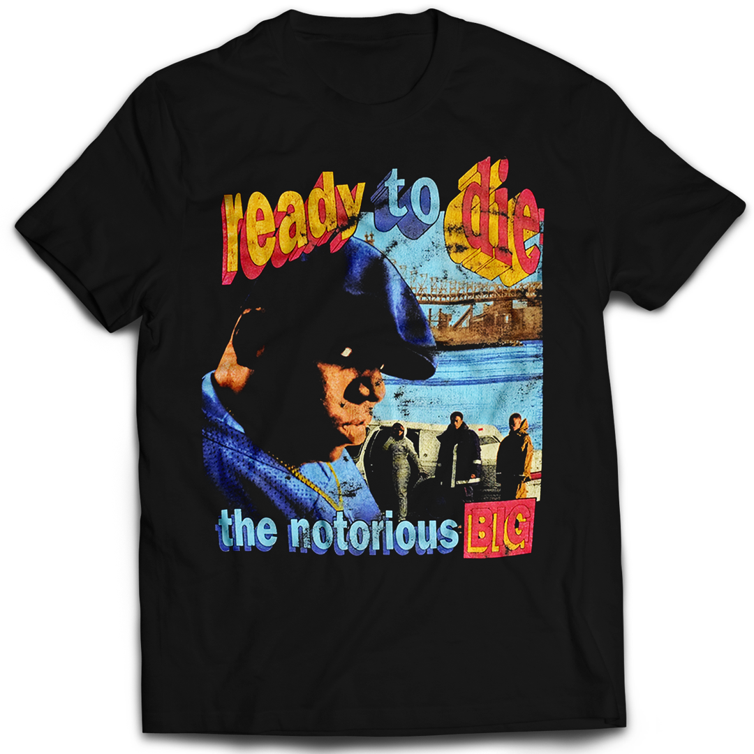 Biggie Ready to Die Vintage Mint Black Tee
