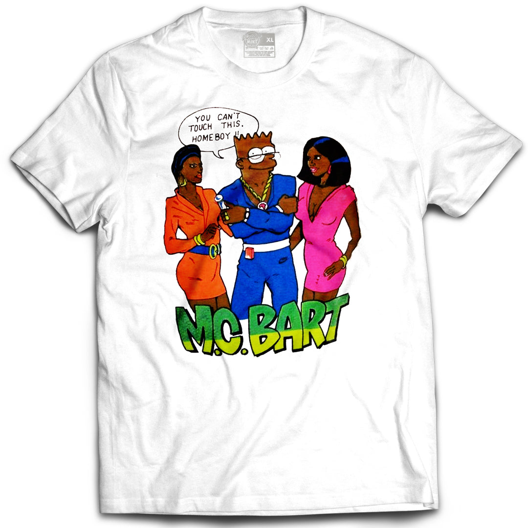 M.C. Bart Vintage Mint White Tee