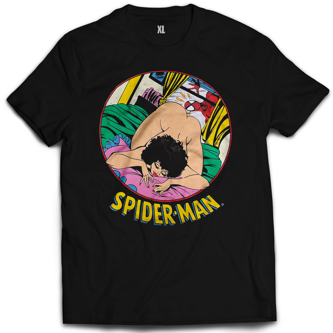 Spiderman Vintage Mint Black Tee