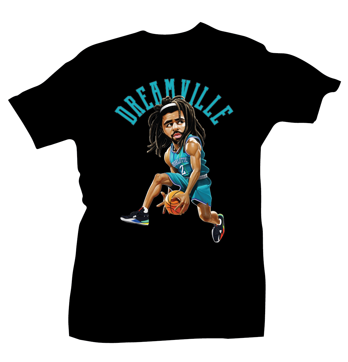 J Cole Dreamville Toon Black Tee