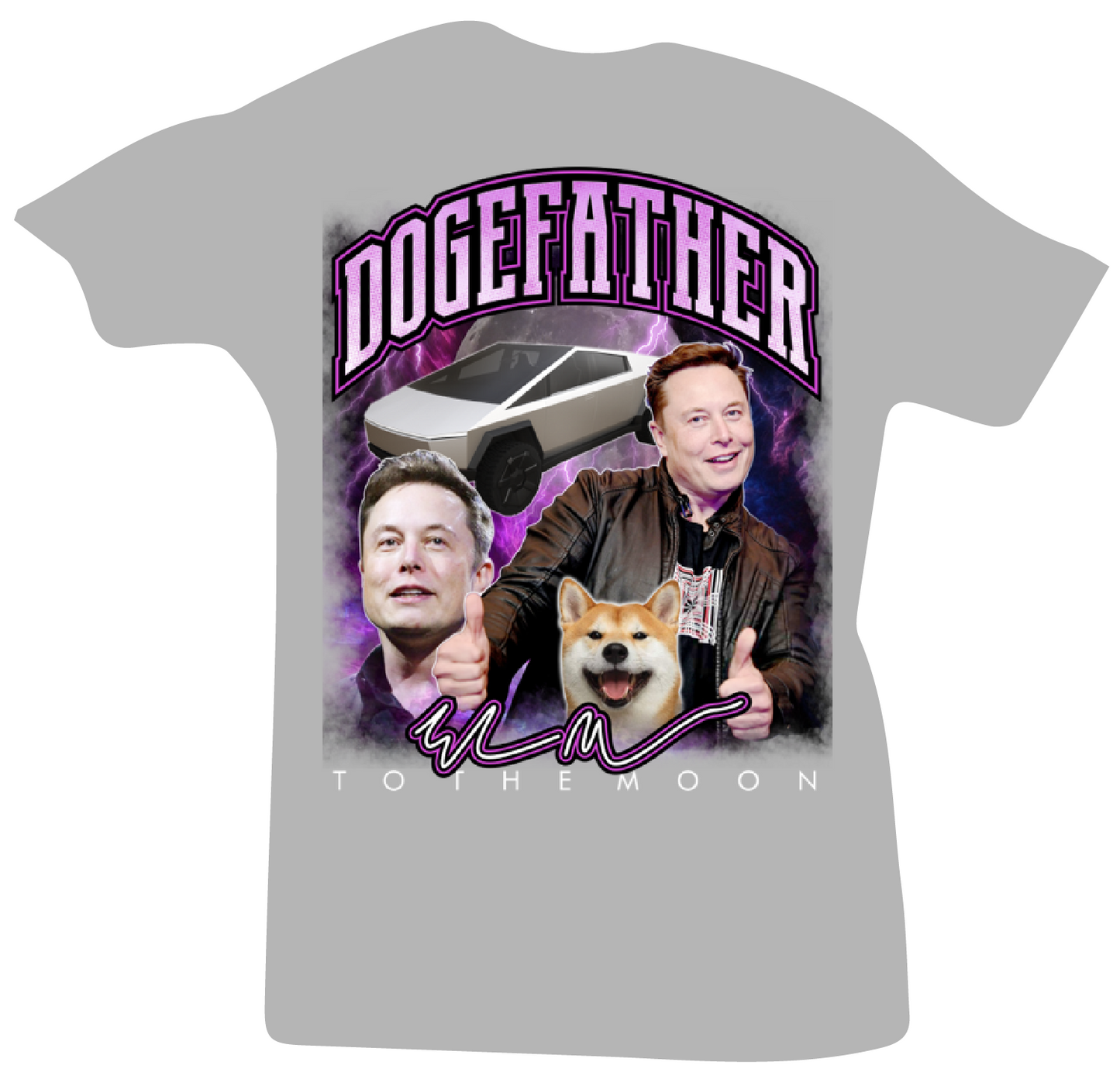 Doge Father Doge Coin (Elon Musk) Grey Limited Tee