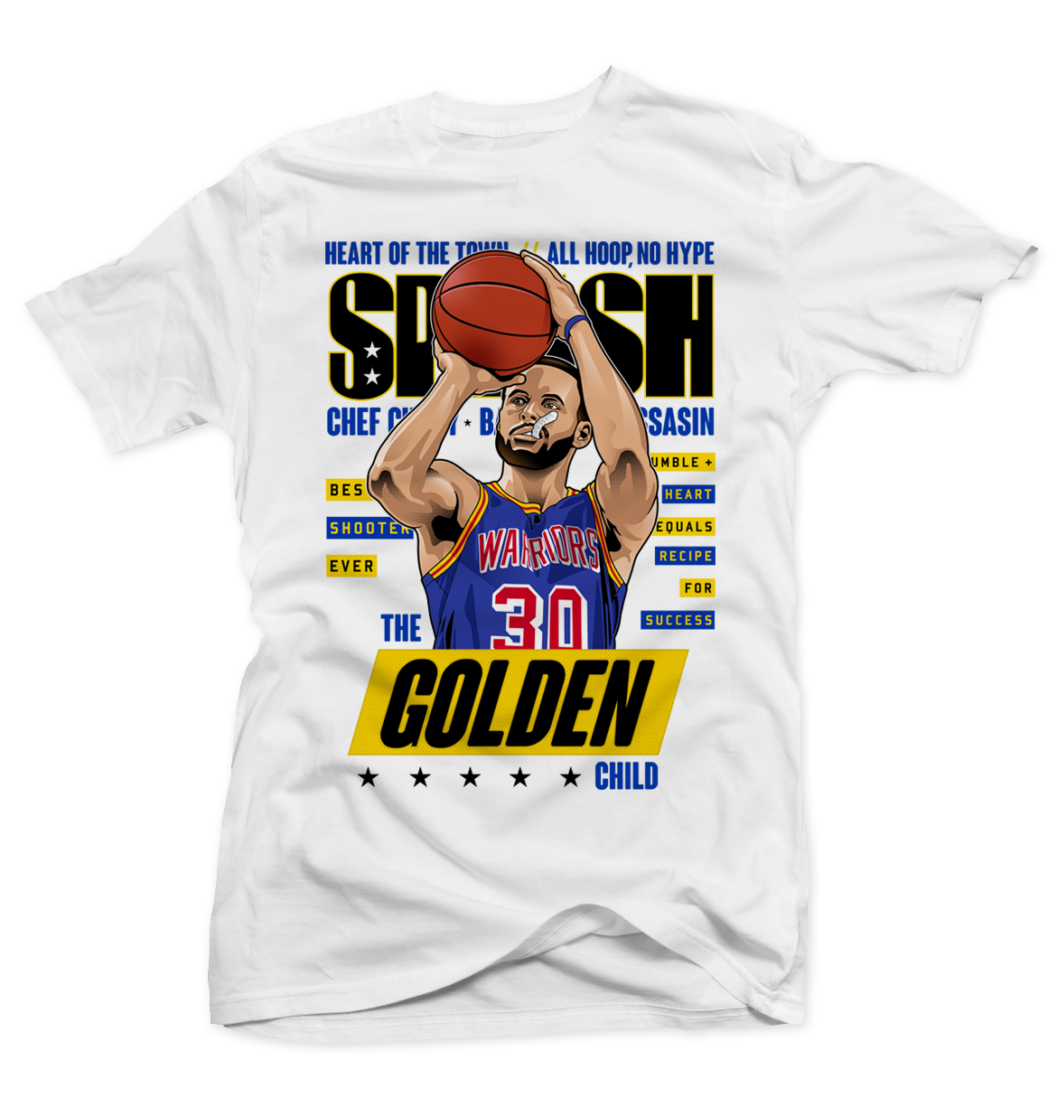 Stephen Curry Splash Golden Child White Tee