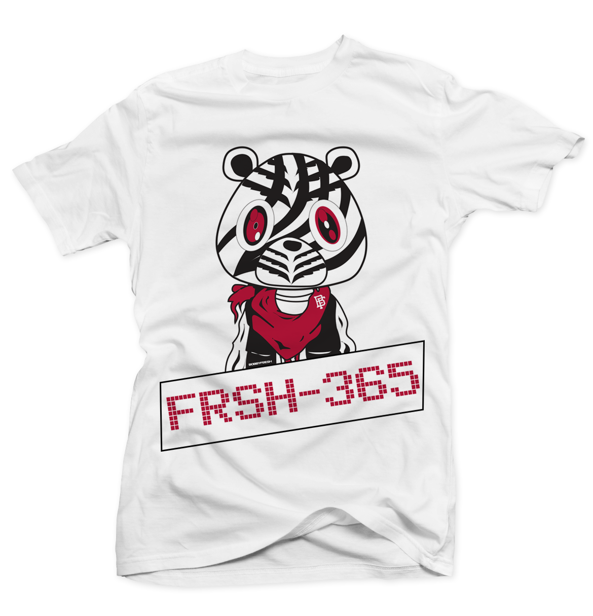 FRSH 365 White Tee (Zebras)