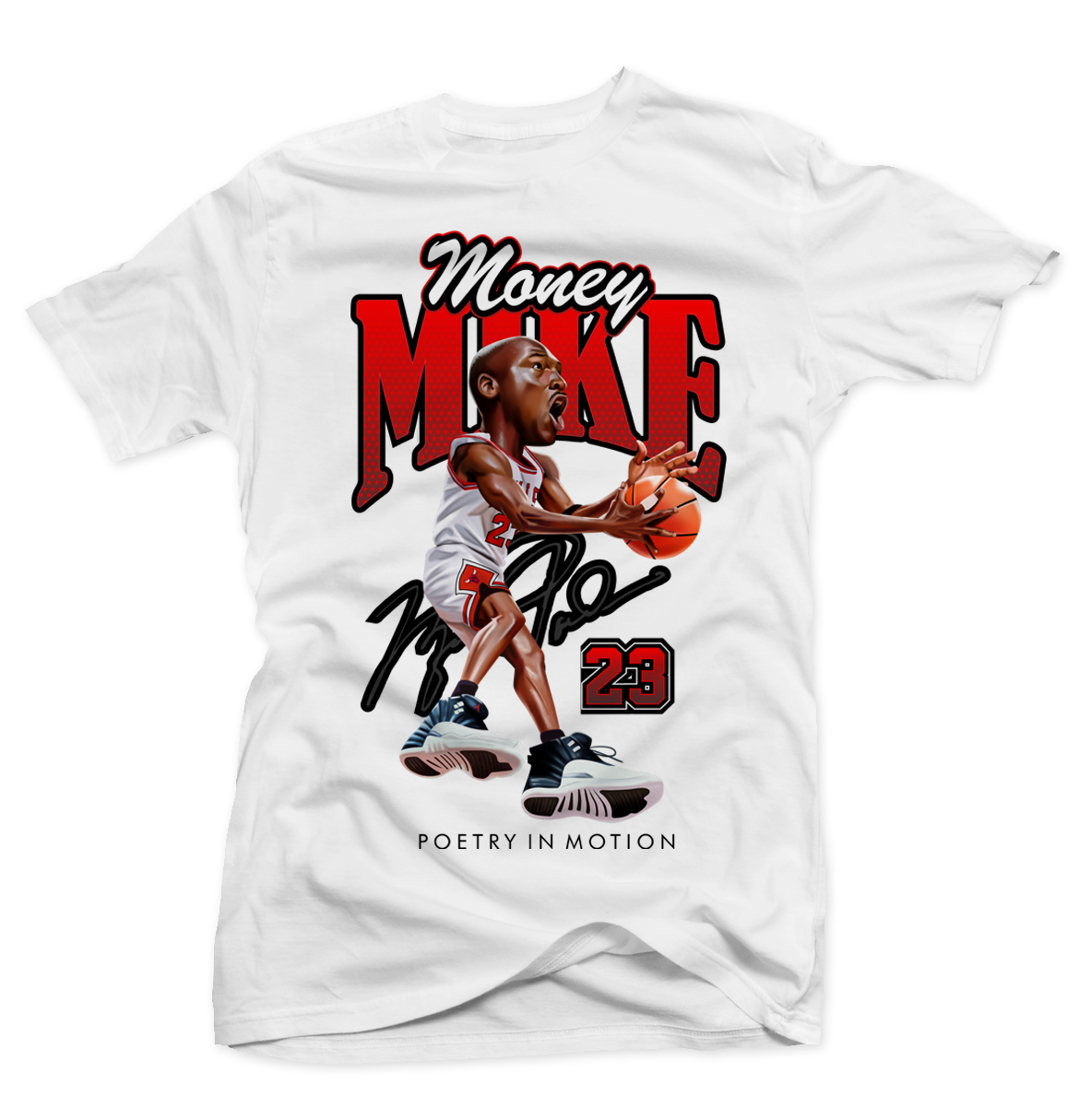 Mj Playoff 12 Money Mike White Tee