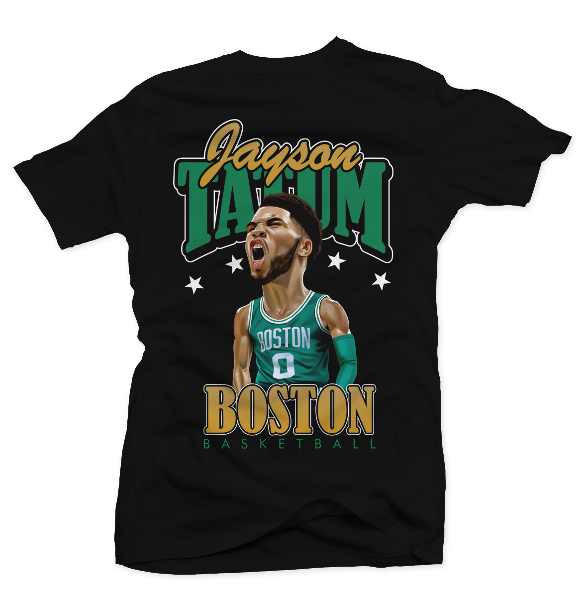 Jayson Tatum Boston Basketball Black Tee – Fpstudios.com