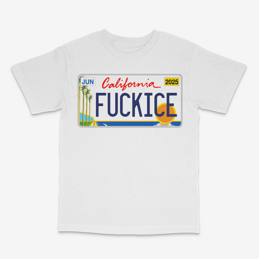 F**K Ice License Plate White Tee