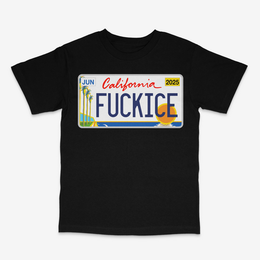 F**K Ice License Plate Black Tee