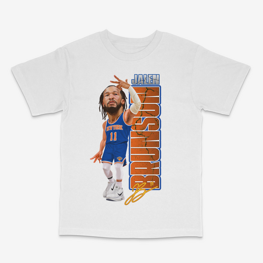 Jalen Brunson White New York Tee