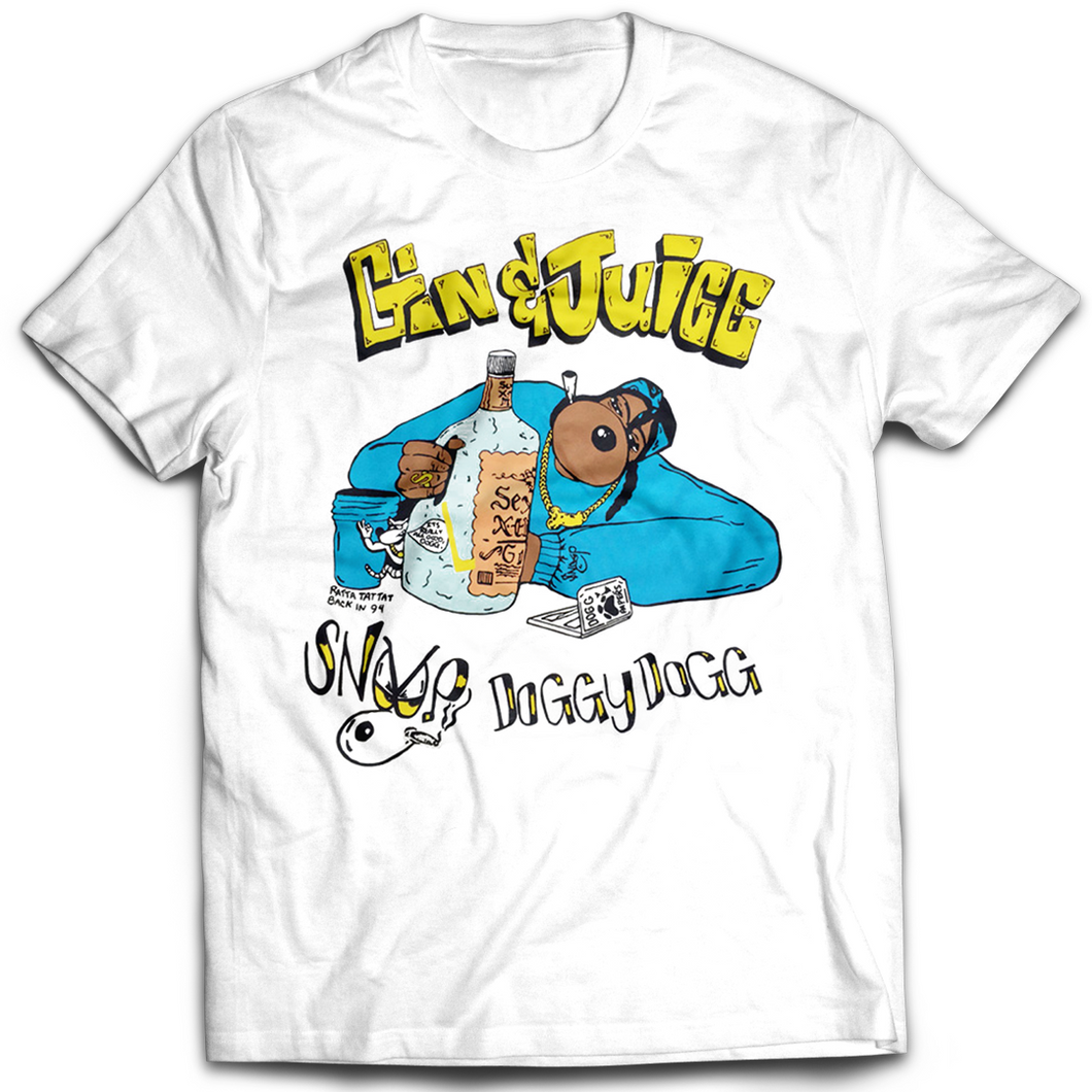 Snoop Dogg Gin and Juice Vintage Mint White Tee