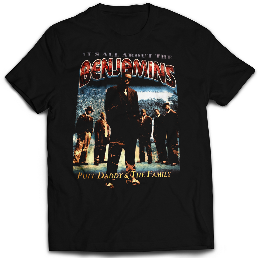 Puff Daddy All About the Benjamins Vintage Mint Black Tee