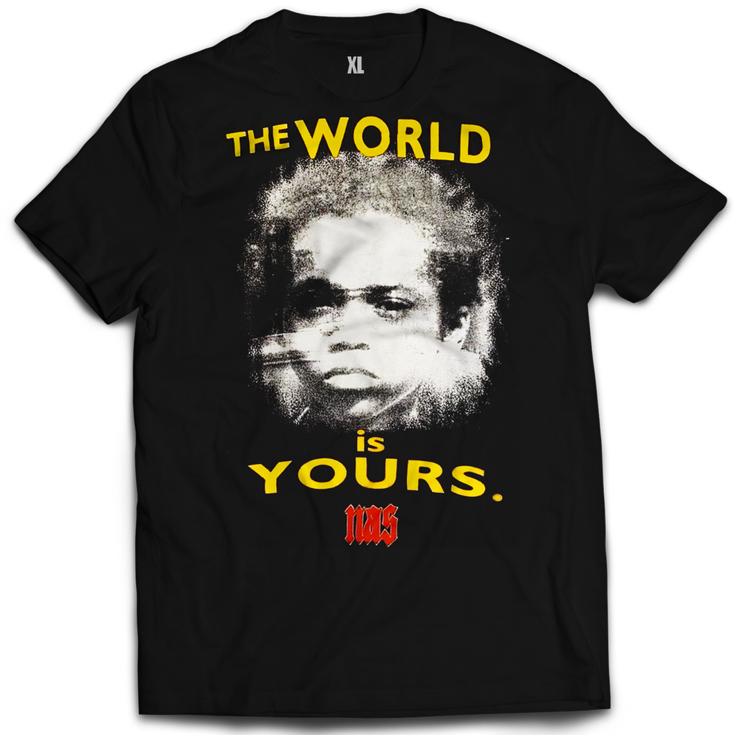 Nas The World is Yours Vintage Mint Black Tee