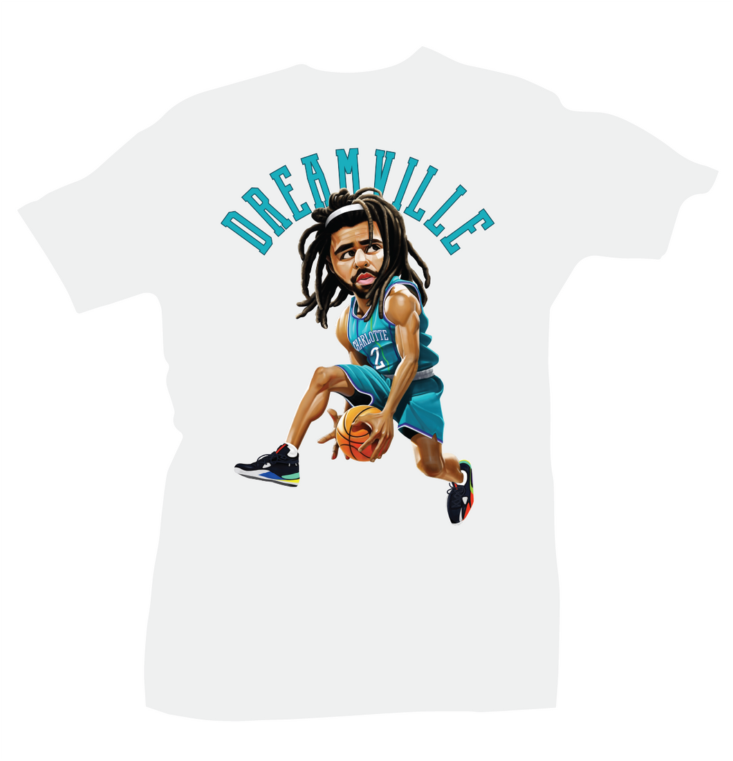 J Cole Dreamville Toon White Tee