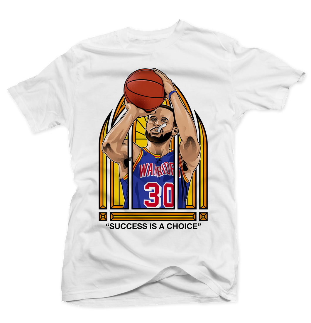 Stephen Curry Stained Glass White Tee