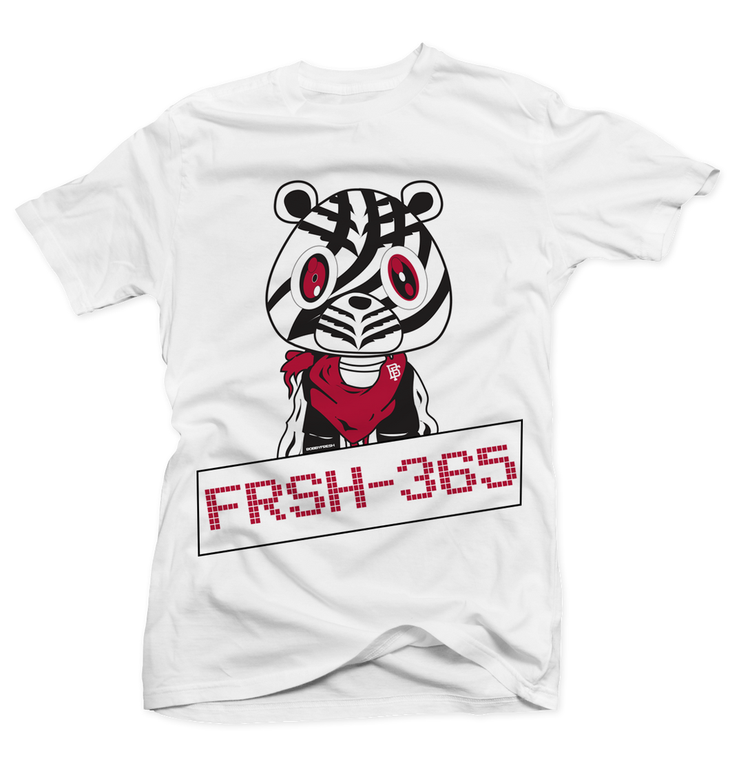 FRSH 365 White Tee (Zebras)